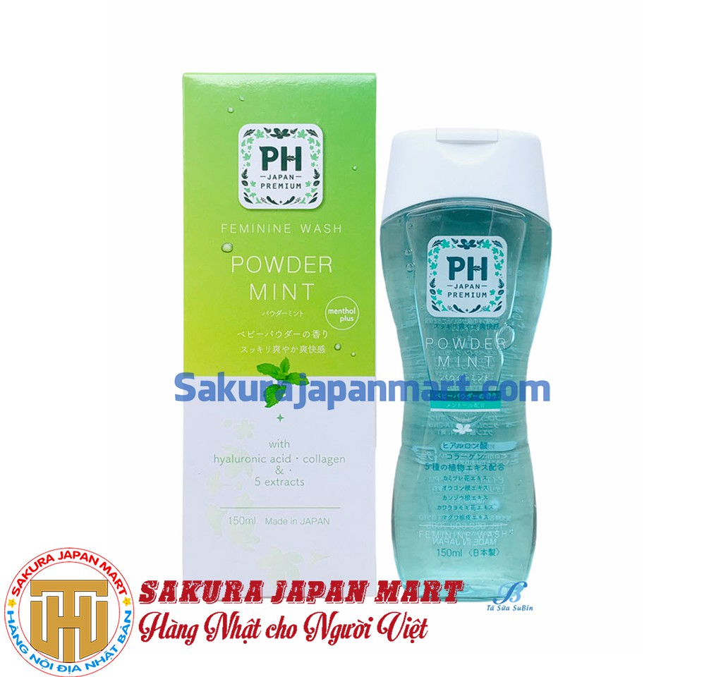 Dung dịch vệ sinh phụ nữ pH Care Japan Premium 150ml xanh lá